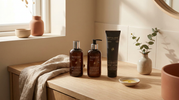 Natulique Nourishing bundel in een warme hygge badkamersfeer
