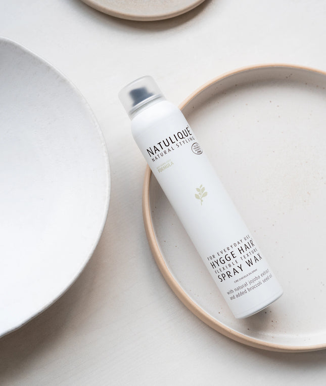 Natulique Hygge Hair Spray Wax - verpakking voorkant